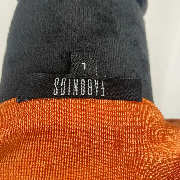 NWT Orange Backless Collared Halter Crop Top - Picture 9 of 9